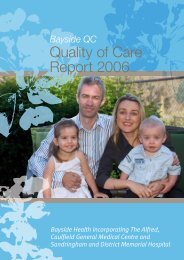 Quality of Care Report 2006 - Alfred Hospital