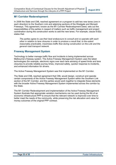 Comparative Study of Contractual Clauses to Provide for the Smooth ...