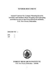 TENDER DOCUMENT FOREST RESEARCH INSTITUTE