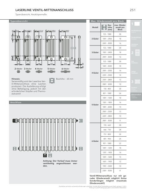 Technik und Preise LASERLINE RÃ¶hrenradiatoren [pdf; 2.03 MB]