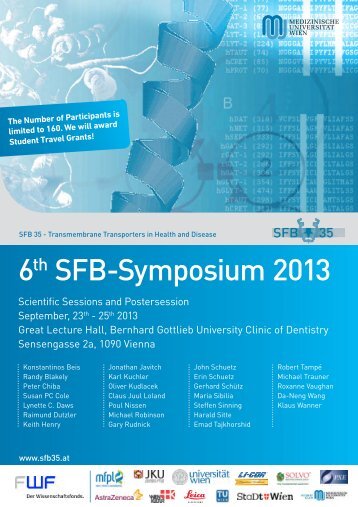 6th SFB35 Symposium 2013, Vienna - Transmembrane ...