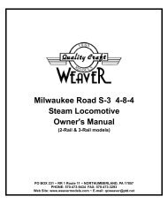 Milwaukee Road S-3 Owner's Manual web site.cdr - Weaver Models