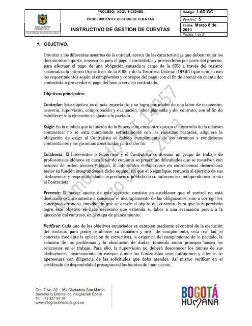 INSTRUCTIVO DE GESTION DE CUENTAS - PÃ¡gina principal