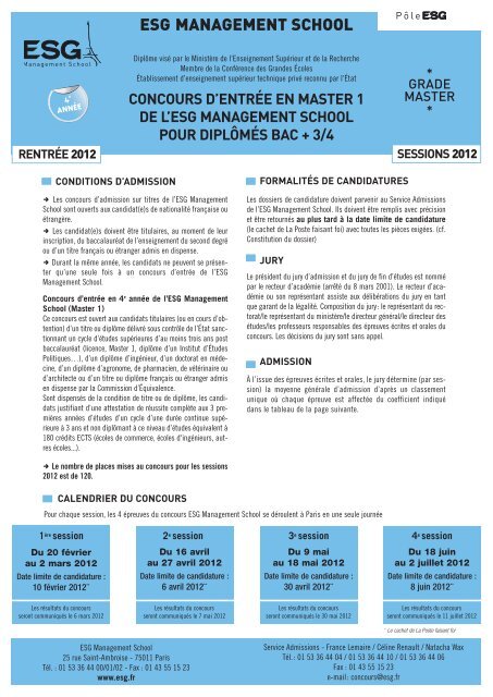 Esg Management School L Etudiant