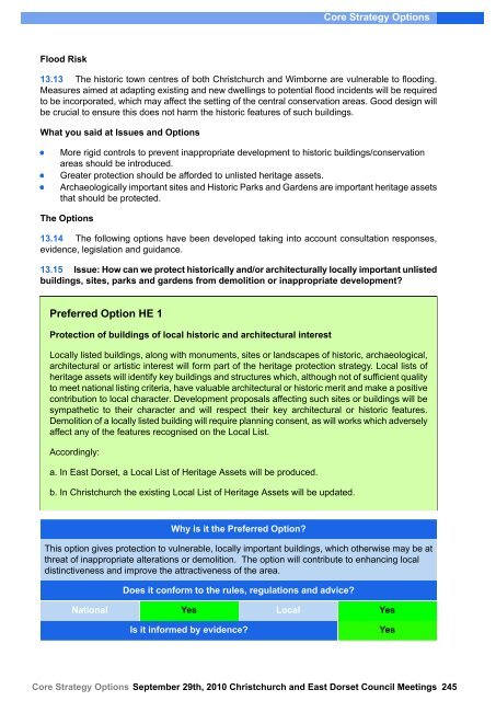 Core Strategy Options - Dorsetforyou.com