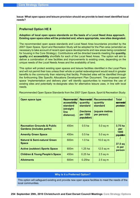 Core Strategy Options - Dorsetforyou.com