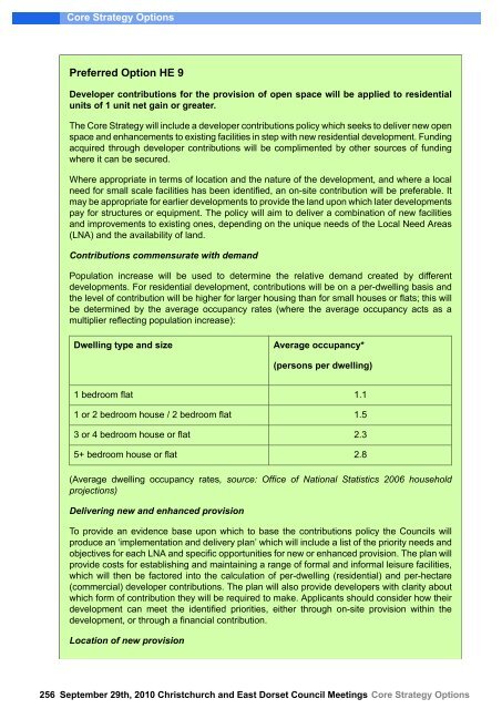 Core Strategy Options - Dorsetforyou.com