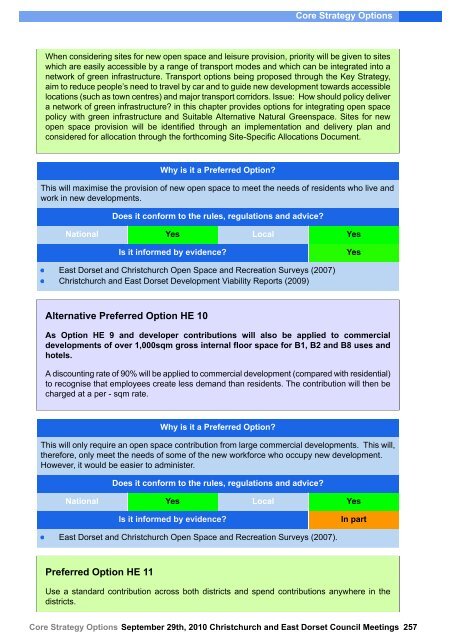 Core Strategy Options - Dorsetforyou.com