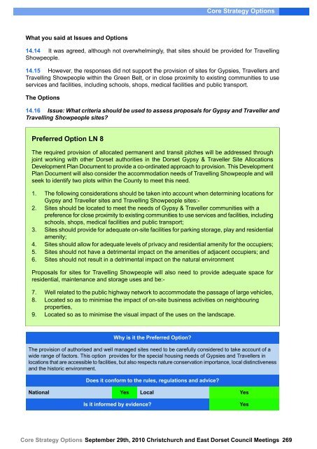 Core Strategy Options - Dorsetforyou.com