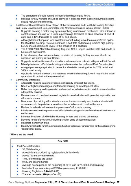 Core Strategy Options - Dorsetforyou.com