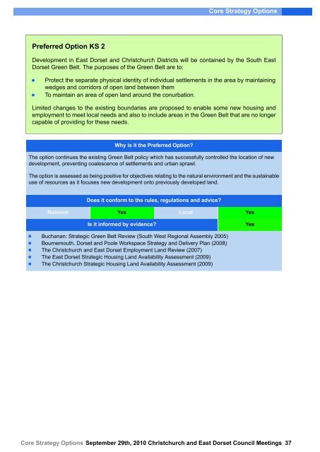 Core Strategy Options - Dorsetforyou.com