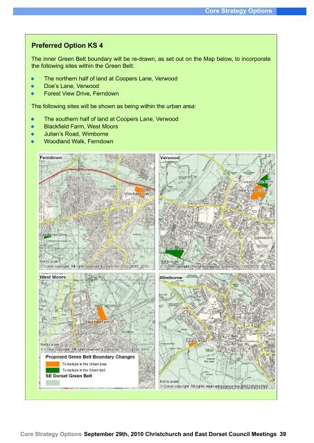 Core Strategy Options - Dorsetforyou.com