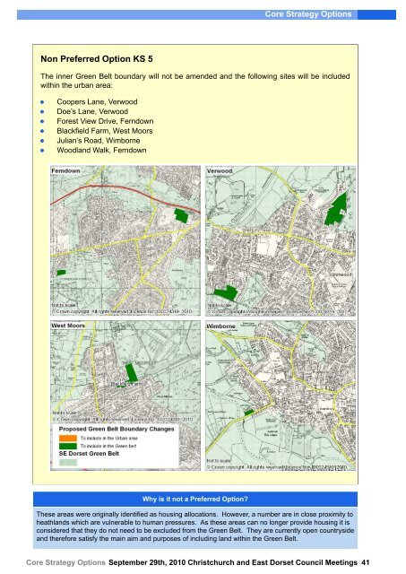 Core Strategy Options - Dorsetforyou.com