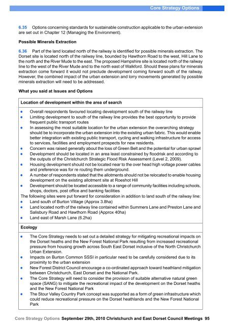 Core Strategy Options - Dorsetforyou.com