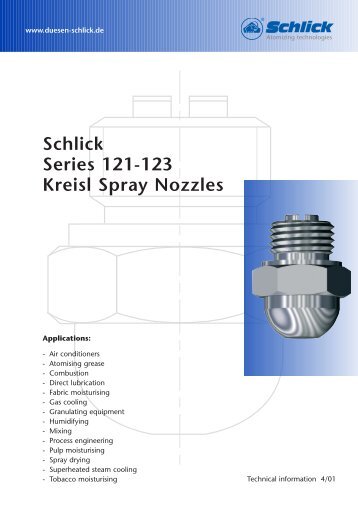 Schlick Series 121-123 Kreisl Spray Nozzles - DÃ¼sen-Schlick GmbH