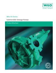 Submersible Sewage Pumps Wilo FA Series