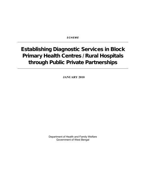 Establishing Diagnostic Services in Block Primary Health Centres ...