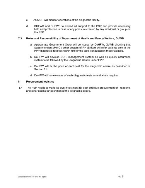 Establishing Diagnostic Services in Block Primary Health Centres ...