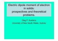 Electric dipole moment of electron in solids: prospectives and ...