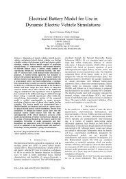 Electrical Battery Model for Use in Dynamic Electric Vehicle ...