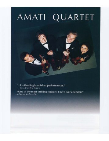 Amati Quartet - Shupp Artists