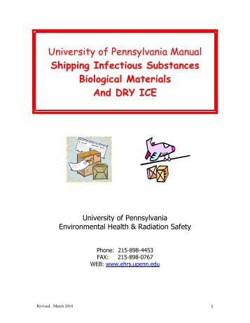 University of Pennsylvania Manual Shipping Infectious Substances ...