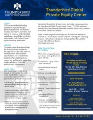 TPEC EVENTS… - Thunderbird School of Global Management