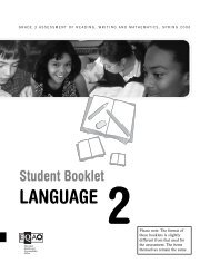 Student Booklet Language 2 - Grade 3