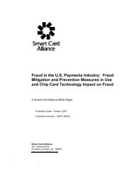Fraud in the US Payments Industry - Smart Card Alliance
