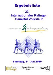 23. Internationaler Ralinger Sauertal Volkslauf