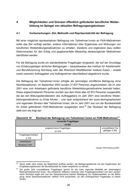 FÃ¶rderung der beruflichen Weiterbildung â quo vadis?