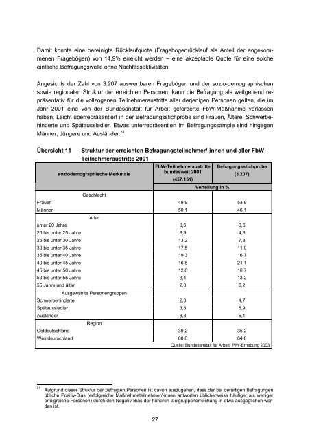 FÃ¶rderung der beruflichen Weiterbildung â quo vadis?