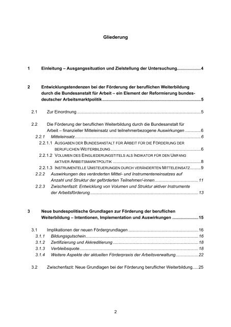 FÃ¶rderung der beruflichen Weiterbildung â quo vadis?