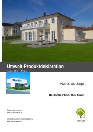 POROTON-Ziegel Umwelt-Produktdeklaration - Hart-Keramik