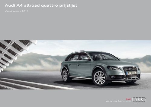 Voorkomen handtekening Becks Prijslijst Audi A4 allroad quattro per 01-03-2011.pdf - Fleetwise