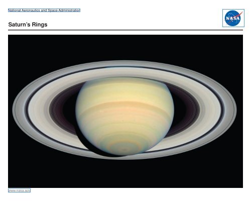 Lithograph: Saturn's Rings (PDF) - Amazing Space - STScI