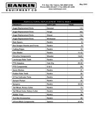 Replacement Parts Price List - Rankin Equipment Co.