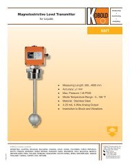 Magnetostrictive Level Meters N2 - Kobold Messring GmbH