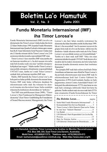 iha Timor Lorosa'e - La'o Hamutuk