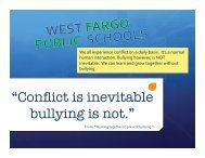 Elementary Bullying Training Power Point - West Fargo Public Schools