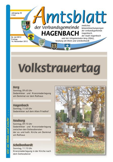 Kirchliche Nachrichten - Stadt Hagenbach