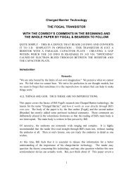 Charged Barrier Technology THE FOGAL TRANSISTOR WITH THE ...