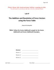 The Addition and Resolution of Force Vectors using the Force Table