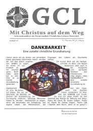 DANKBARKEIT - GCL-Österreich