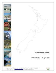 Itinerary example (pdf) - Experience New Zealand Travel