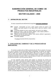 Sector Calzado - 2009 - Comercio.es