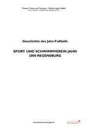 UND SCHWIMMVEREIN JAHN - Förderverein SSV Jahn Regensburg