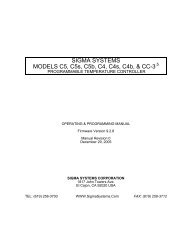 Models C5, C4, & CC3.5 - Sigma Systems Corporation