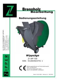 Bedienungsanleitung WippsÃ¤ge ZI-WP 700 - Winter Holztechnik