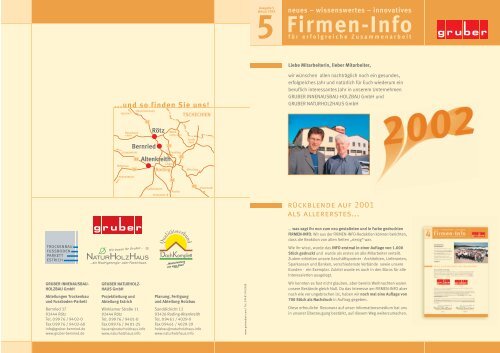 Firmen-Info - Gruber Innenausbau